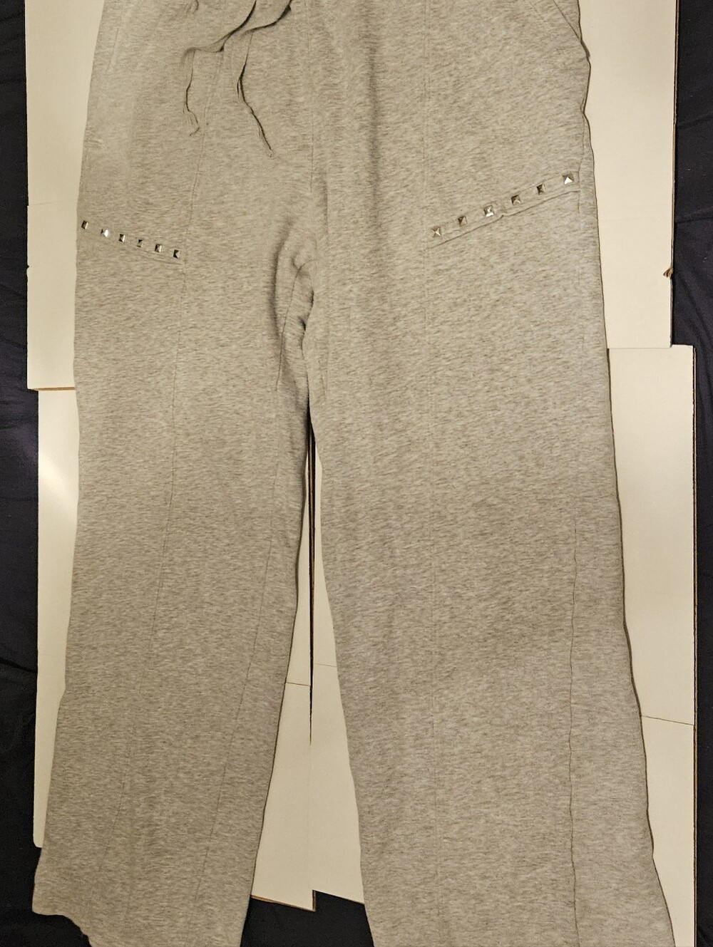 Studio by JPR Light Gray Studded Drawstring Sweatpants